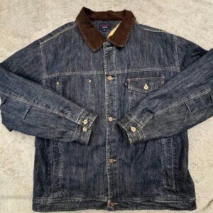 Vintage Tommy Jeans Men's Blue Denim Jacket Size XXL Quilted Lining
